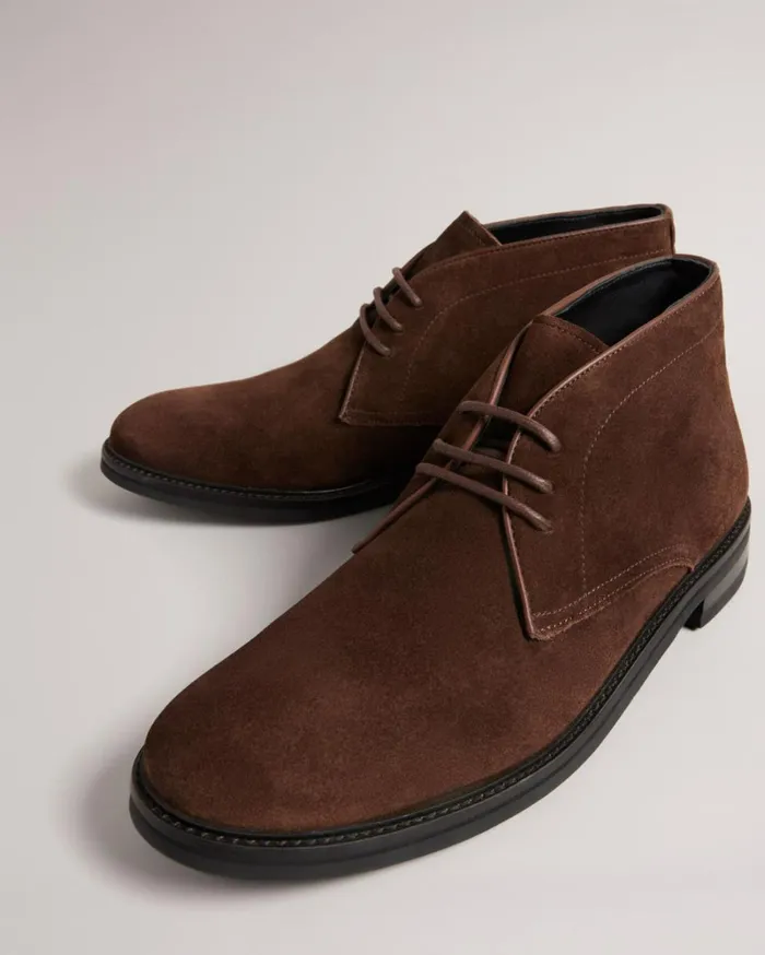 Suede Chukka Button Sole Boots BrownChocolate Men Ted Baker Boots Suede Chukka Button Sole Boots BrownChocolate Men Ted Baker Boots