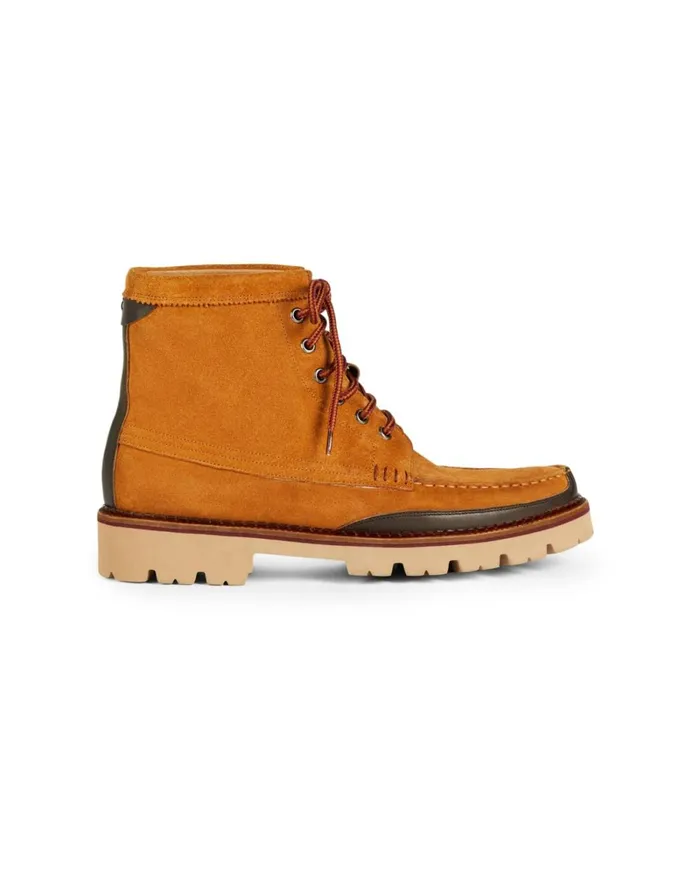 Suede Chunky Sole Moccasin Boot Tan Men Ted Baker Boots Suede Chunky Sole Moccasin Boot Tan Men Ted Baker Boots