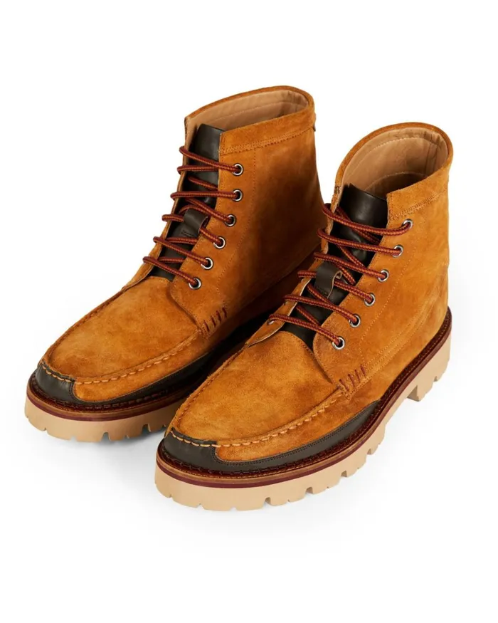 Suede Chunky Sole Moccasin Boot Tan Men Ted Baker Boots Suede Chunky Sole Moccasin Boot Tan Men Ted Baker Boots