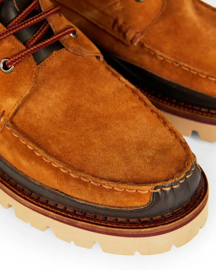 Suede Chunky Sole Moccasin Boot Tan Men Ted Baker Boots Suede Chunky Sole Moccasin Boot Tan Men Ted Baker Boots