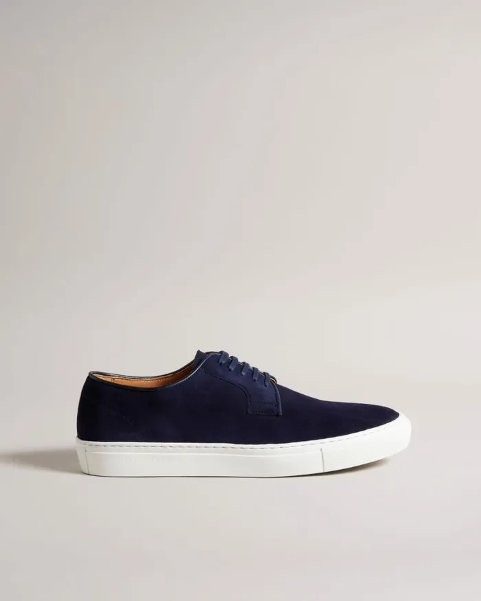 Suede Hybrid Shoes Navy Men Ted Baker Sneakers