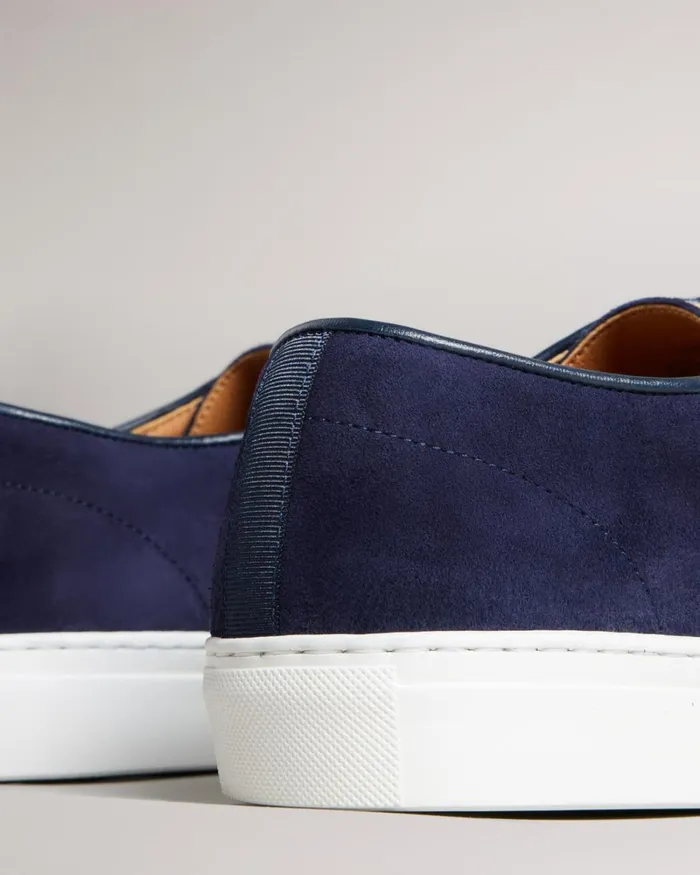 Suede Hybrid Shoes Navy Men Ted Baker Sneakers