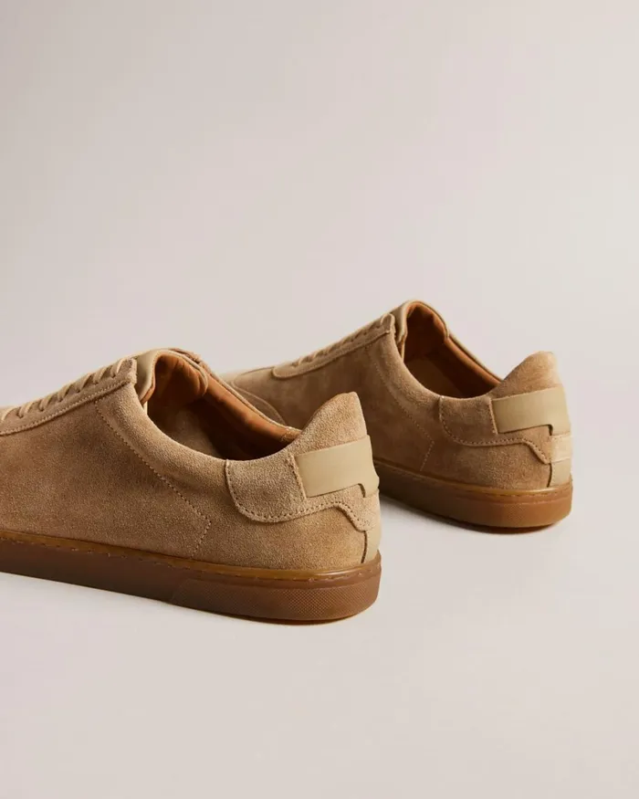 Suede Low Top Trainers Light Brown Men Ted Baker Sneakers