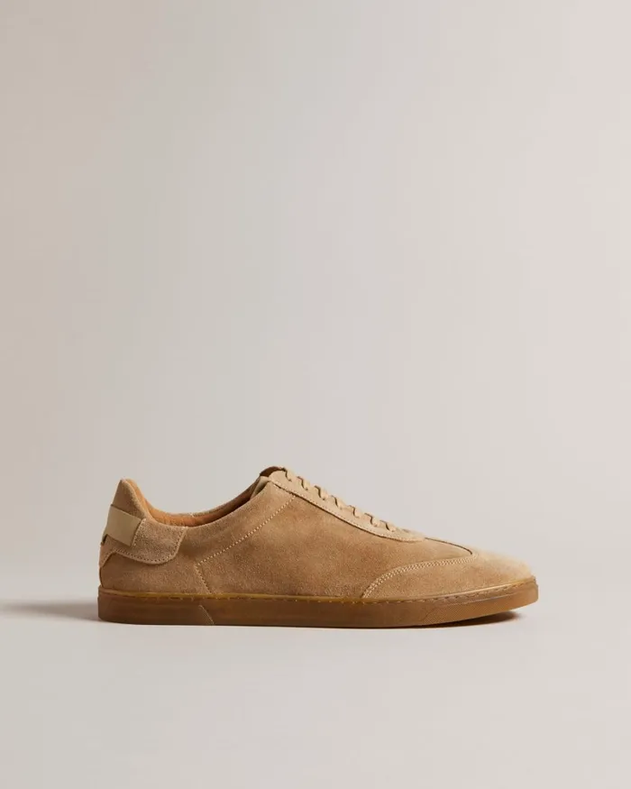 Suede Low Top Trainers Light Brown Men Ted Baker Sneakers