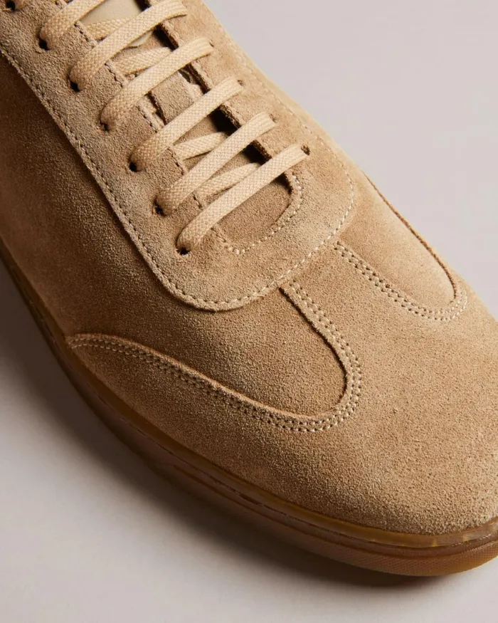 Suede Low Top Trainers Light Brown Men Ted Baker Sneakers