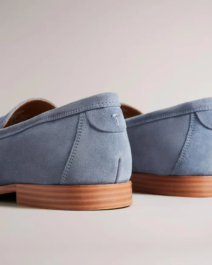 Suede Saddle Loafers Light Blue Men Ted Baker Loafers
