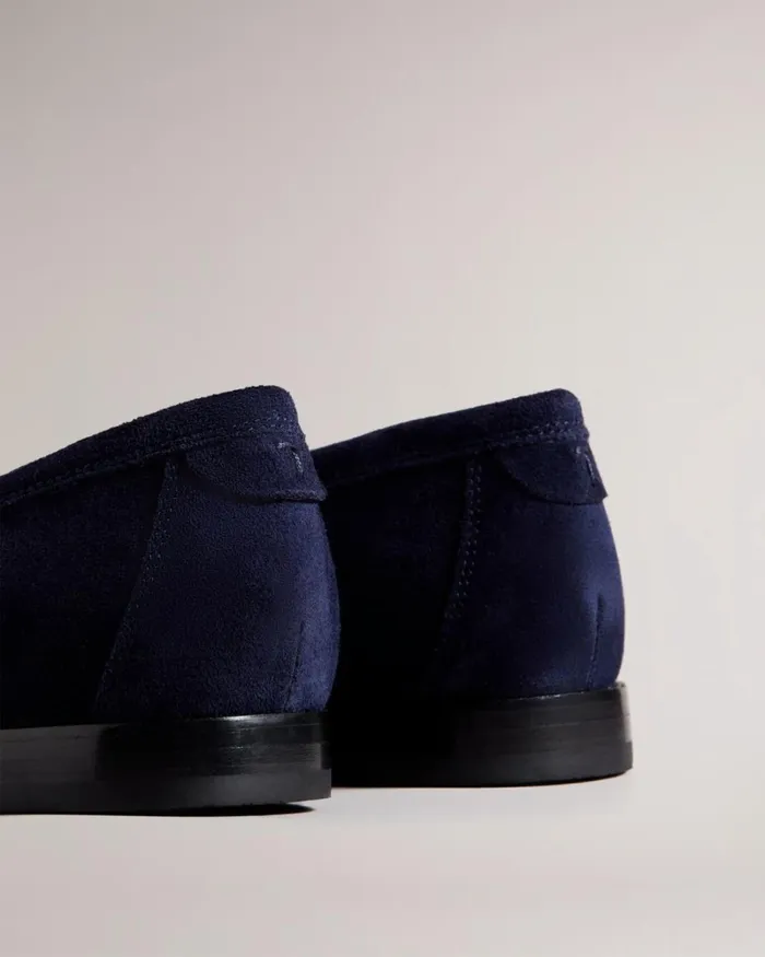 Suede Saddle Loafers Navy Men Ted Baker Loafers