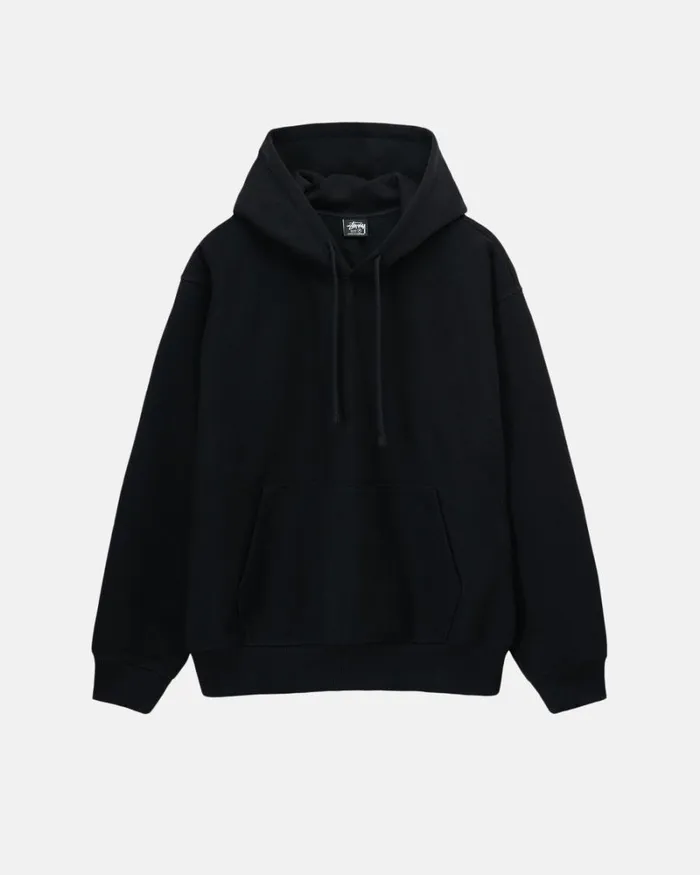 Sweats Men Stussy BACK APPLIQUE HOODIE Black Sweats Men Stussy BACK APPLIQUE HOODIE Black