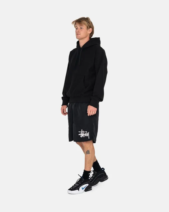 Sweats Men Stussy BACK APPLIQUE HOODIE Black Sweats Men Stussy BACK APPLIQUE HOODIE Black