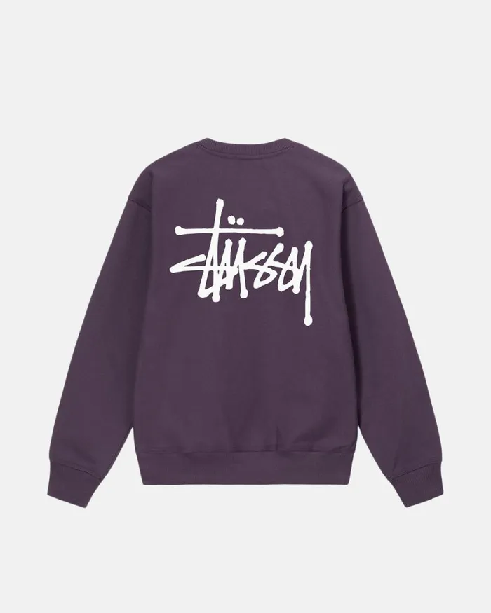 Sweats Men Stussy BASIC STSSY CREW Grape