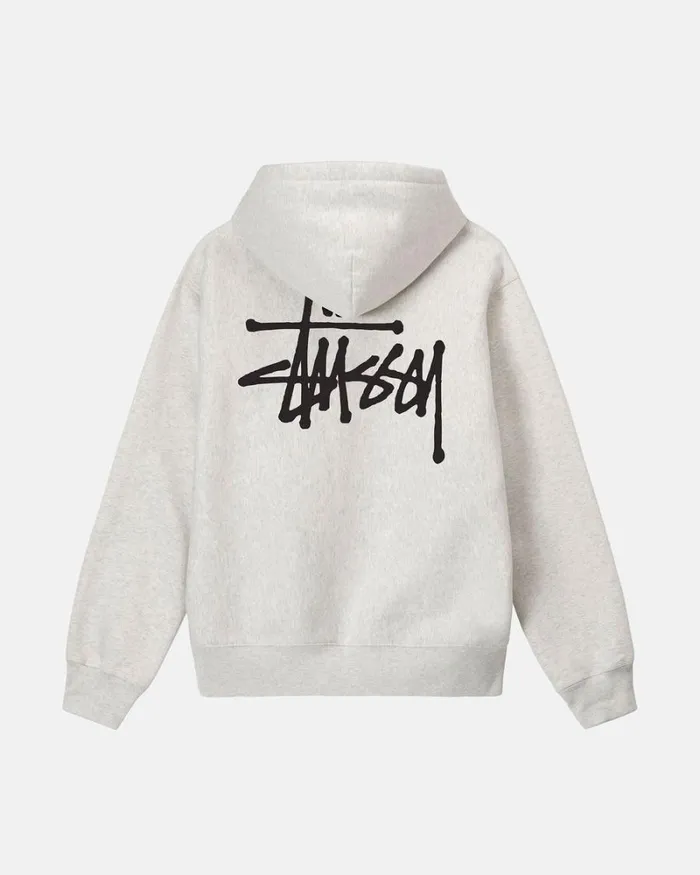 Sweats Men Stussy BASIC STSSY HOODIE Ash Heather