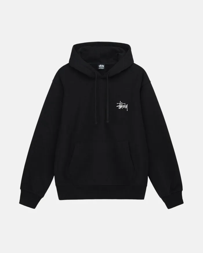 Sweats Men Stussy BASIC STSSY HOODIE Black Sweats Men Stussy BASIC STSSY HOODIE Black