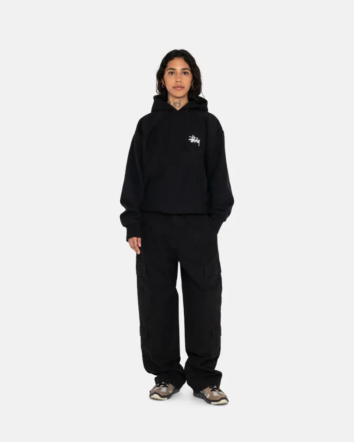 Sweats Men Stussy BASIC STSSY HOODIE Black Sweats Men Stussy BASIC STSSY HOODIE Black