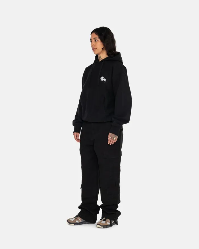 Sweats Men Stussy BASIC STSSY HOODIE Black Sweats Men Stussy BASIC STSSY HOODIE Black