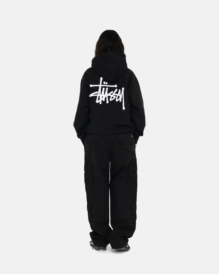 Sweats Men Stussy BASIC STSSY HOODIE Black Sweats Men Stussy BASIC STSSY HOODIE Black