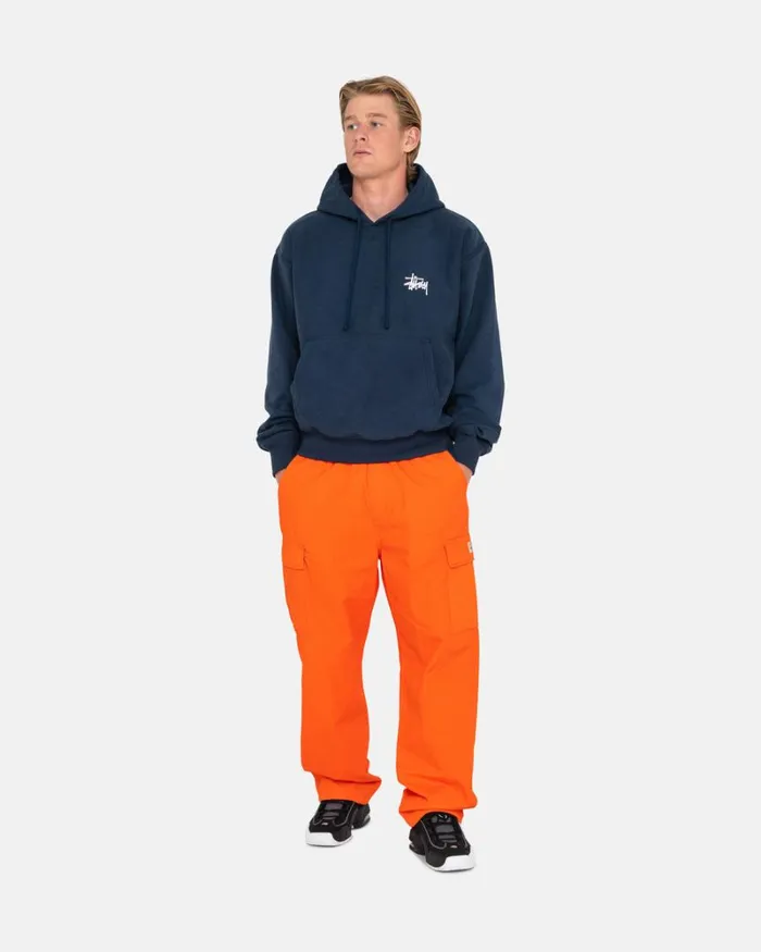 Sweats Men Stussy BASIC STSSY HOODIE Navy Sweats Men Stussy BASIC STSSY HOODIE Navy