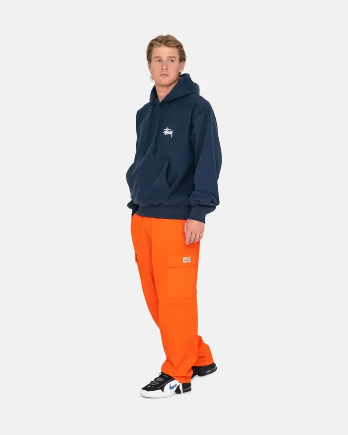 Sweats Men Stussy BASIC STSSY HOODIE Navy Sweats Men Stussy BASIC STSSY HOODIE Navy