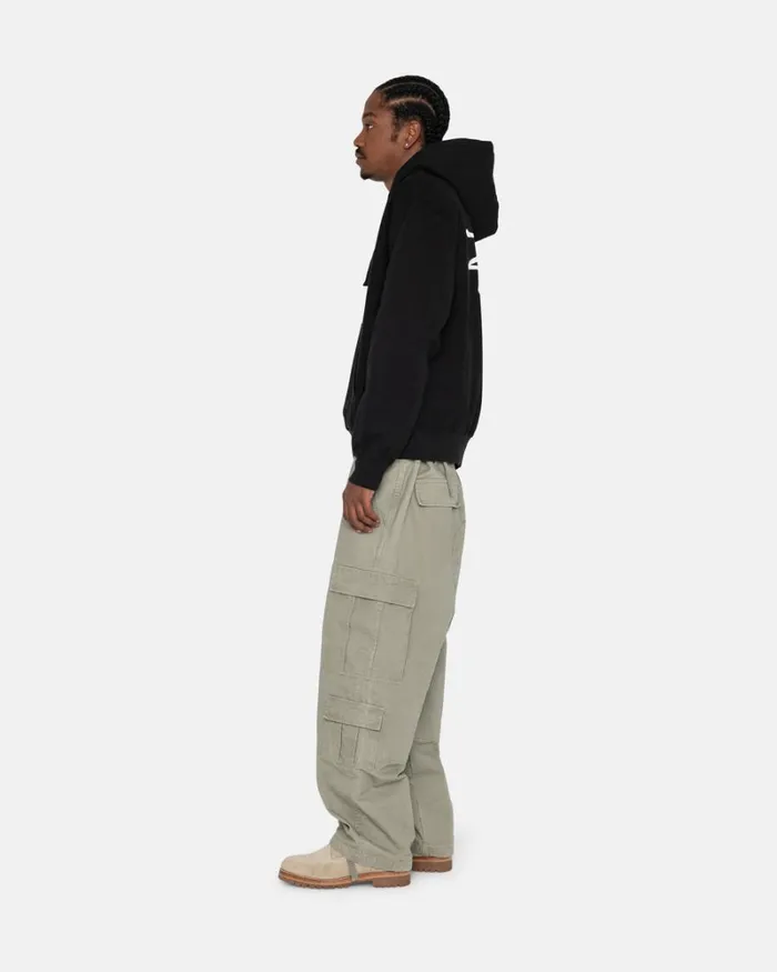 Sweats Men Stussy BASIC STSSY PIGMENT DYED HOODIE Black Sweats Men Stussy BASIC STSSY PIGMENT DYED HOODIE Black