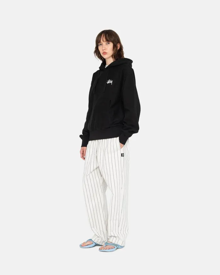 Sweats Men Stussy BASIC STSSY PIGMENT DYED HOODIE Black Sweats Men Stussy BASIC STSSY PIGMENT DYED HOODIE Black
