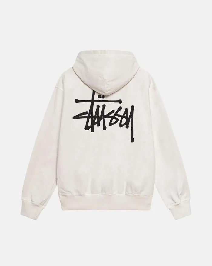 Sweats Men Stussy BASIC STSSY PIGMENT DYED HOODIE Natural