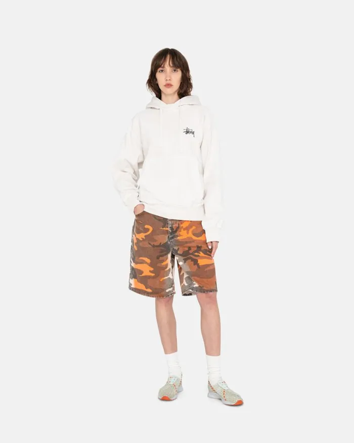 Sweats Men Stussy BASIC STSSY PIGMENT DYED HOODIE Natural Sweats Men Stussy BASIC STSSY PIGMENT DYED HOODIE Natural
