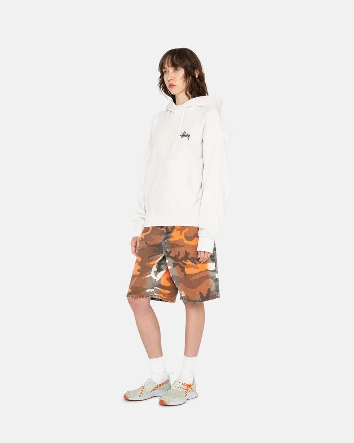 Sweats Men Stussy BASIC STSSY PIGMENT DYED HOODIE Natural Sweats Men Stussy BASIC STSSY PIGMENT DYED HOODIE Natural