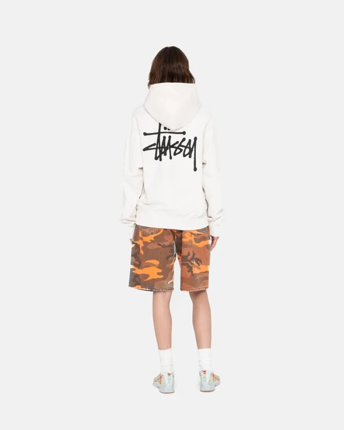 Sweats Men Stussy BASIC STSSY PIGMENT DYED HOODIE Natural Sweats Men Stussy BASIC STSSY PIGMENT DYED HOODIE Natural