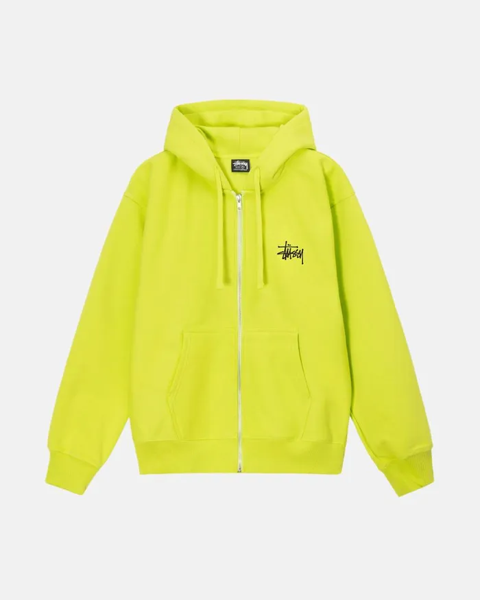 Sweats Men Stussy BASIC STSSY ZIP HOODIE Keylime