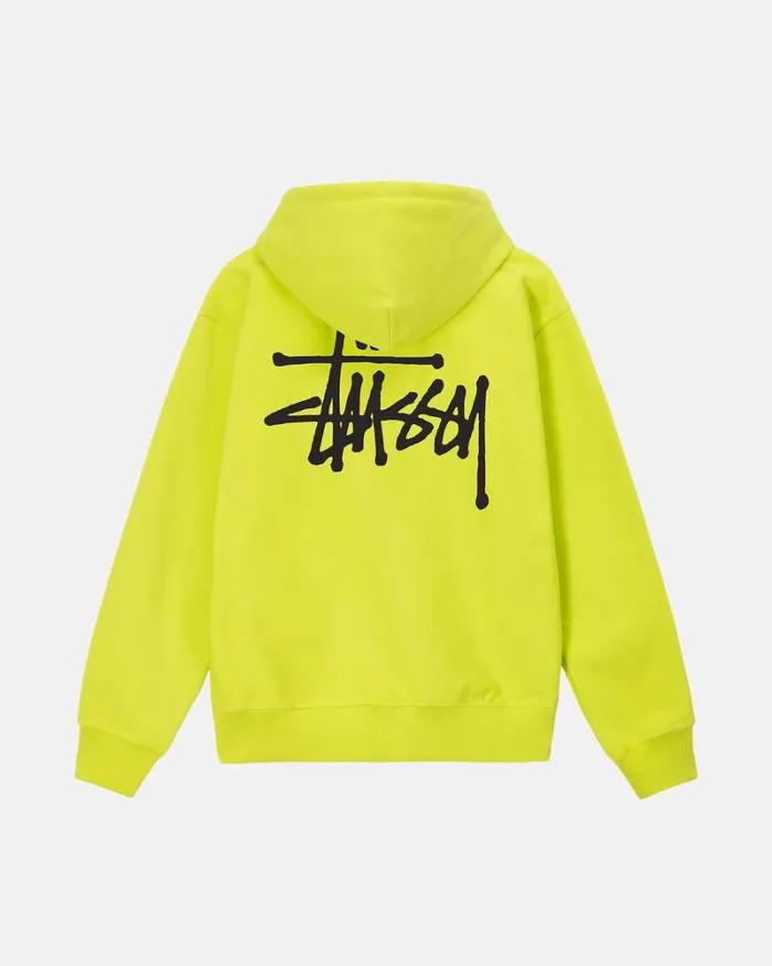 Sweats Men Stussy BASIC STSSY ZIP HOODIE Keylime Sweats Men Stussy BASIC STSSY ZIP HOODIE Keylime