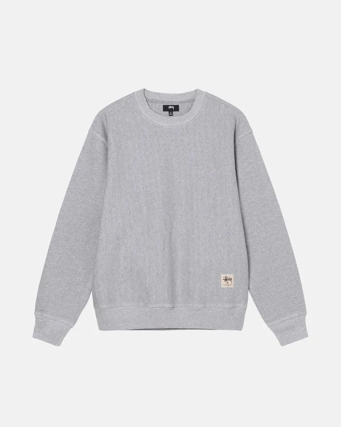 Sweats Men Stussy CONTRAST STITCH LABEL CREW Grey Heather