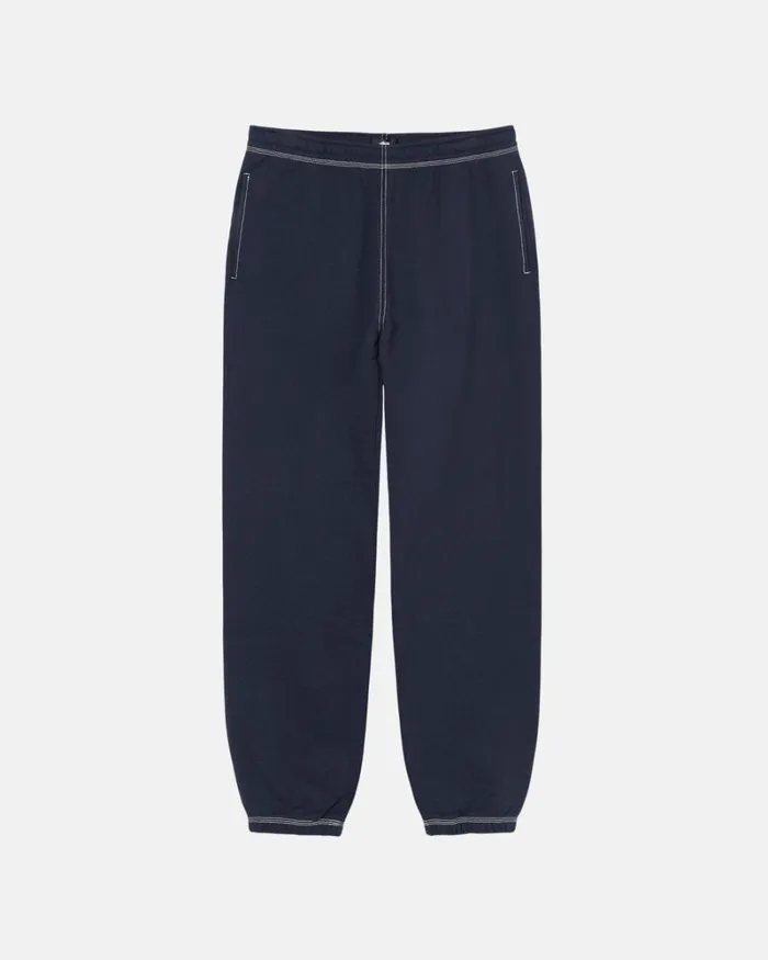 Sweats Men Stussy CONTRAST STITCH LABEL PANT Navy