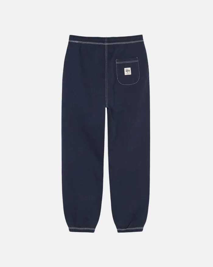 Sweats Men Stussy CONTRAST STITCH LABEL PANT Navy Sweats Men Stussy CONTRAST STITCH LABEL PANT Navy