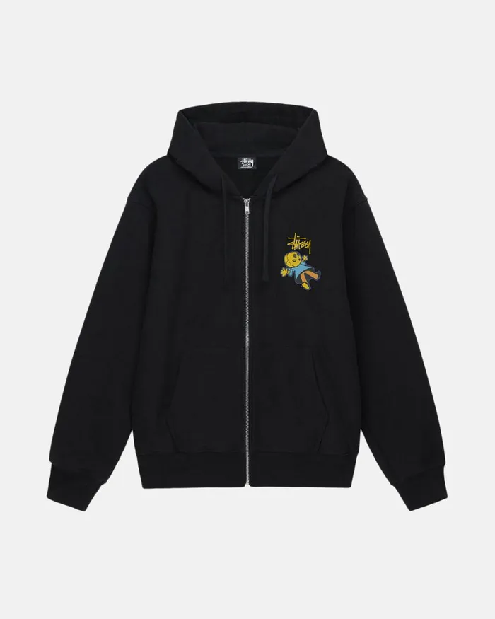 Sweats Men Stussy DOLLIE ZIP HOODIE Black