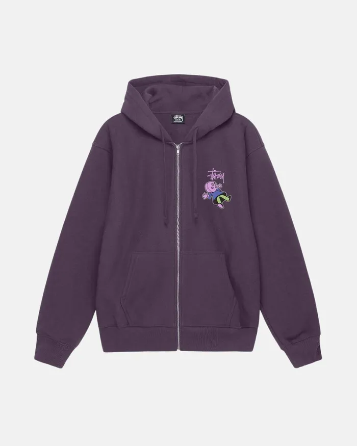 Sweats Men Stussy DOLLIE ZIP HOODIE Grape
