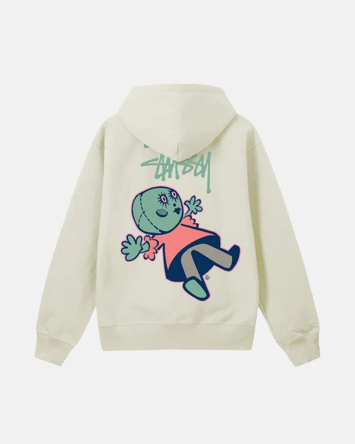 Sweats Men Stussy DOLLIE ZIP HOODIE Stone Sweats Men Stussy DOLLIE ZIP HOODIE Stone