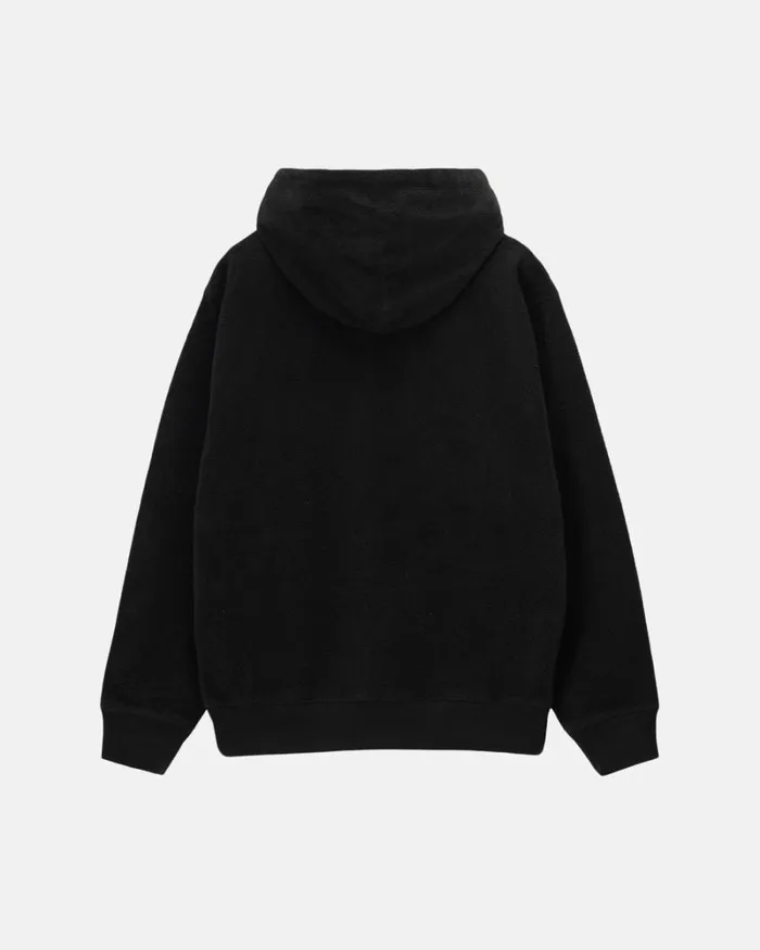 Sweats Men Stussy INSIDE OUT FLEECE HOODIE Black Sweats Men Stussy INSIDE OUT FLEECE HOODIE Black