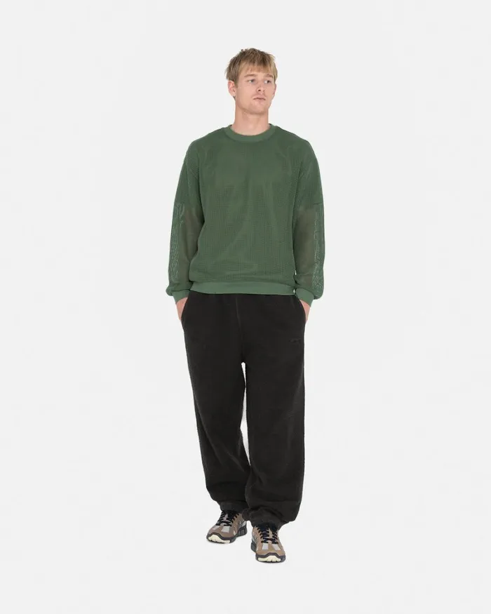 Sweats Men Stussy INSIDE OUT FLEECE PANT Black Sweats Men Stussy INSIDE OUT FLEECE PANT Black