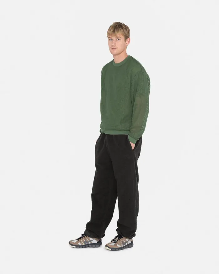 Sweats Men Stussy INSIDE OUT FLEECE PANT Black Sweats Men Stussy INSIDE OUT FLEECE PANT Black