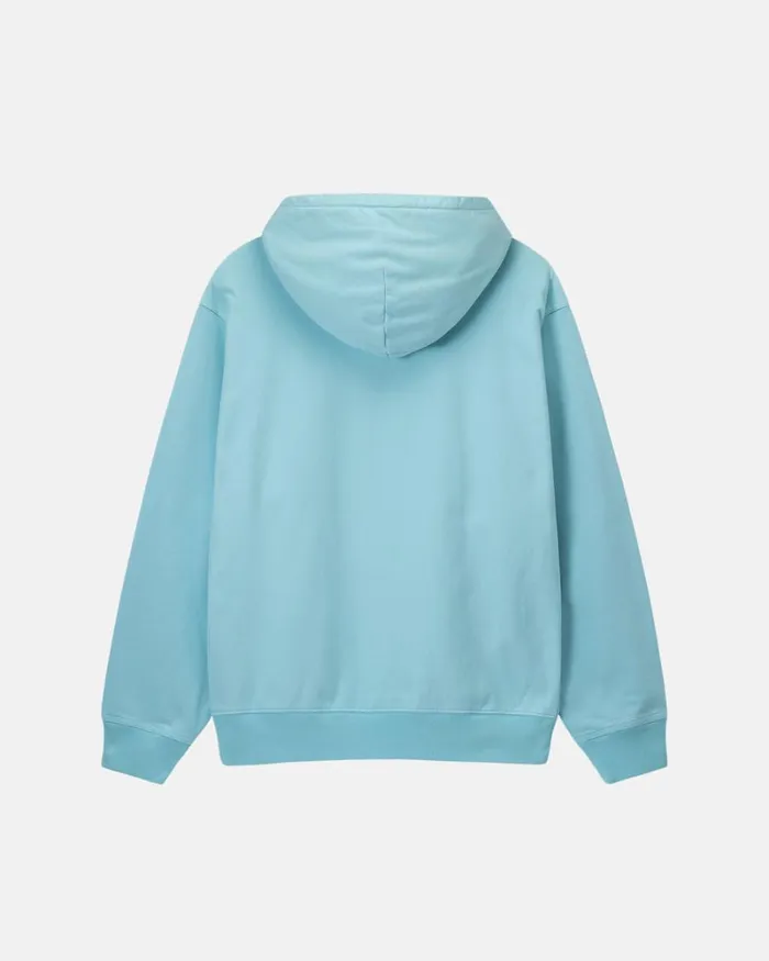 Sweats Men Stussy OVERDYED STOCK LOGO HOODIE Blue Sweats Men Stussy OVERDYED STOCK LOGO HOODIE Blue