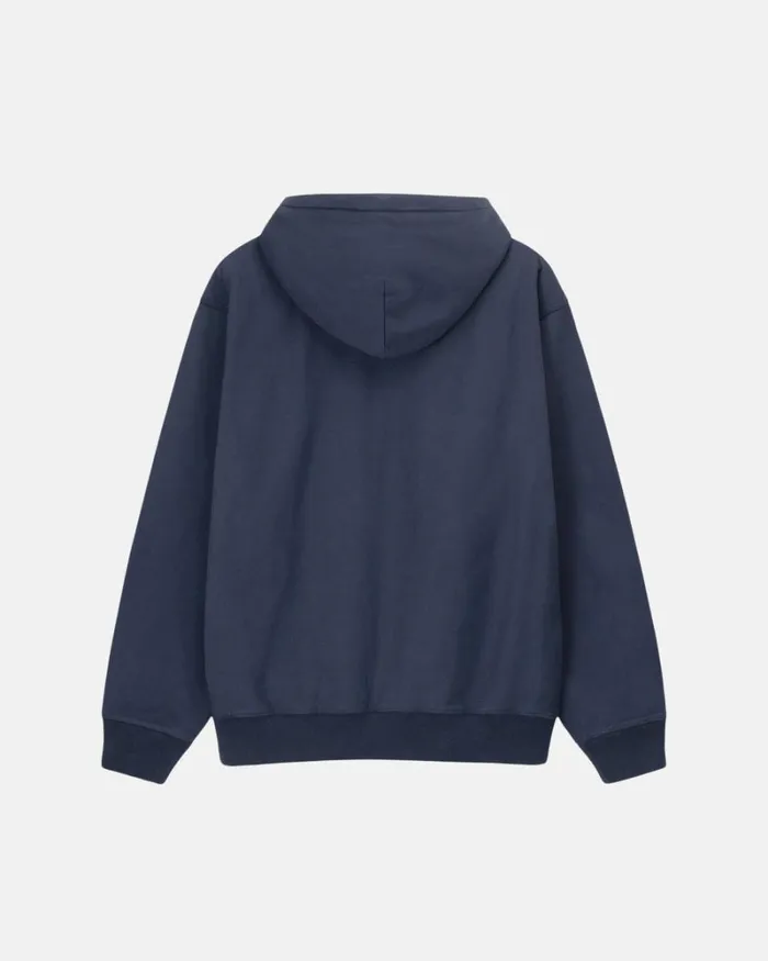 Sweats Men Stussy OVERDYED STOCK LOGO HOODIE Navy Sweats Men Stussy OVERDYED STOCK LOGO HOODIE Navy