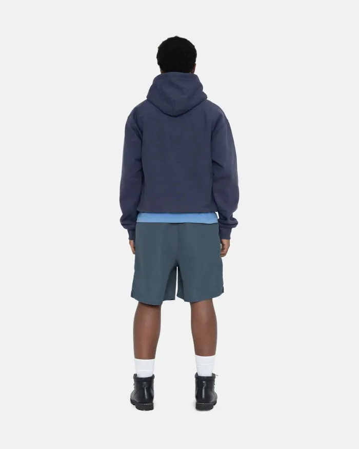 Sweats Men Stussy OVERDYED STOCK LOGO HOODIE Navy Sweats Men Stussy OVERDYED STOCK LOGO HOODIE Navy