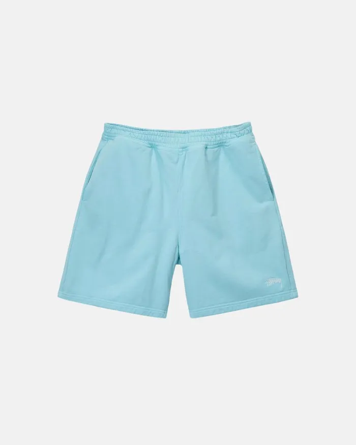 Sweats Men Stussy OVERDYED STOCK LOGO SWEAT SHORT Blue
