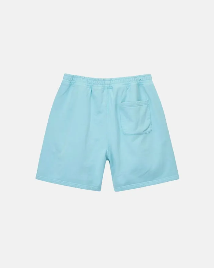 Sweats Men Stussy OVERDYED STOCK LOGO SWEAT SHORT Blue Sweats Men Stussy OVERDYED STOCK LOGO SWEAT SHORT Blue