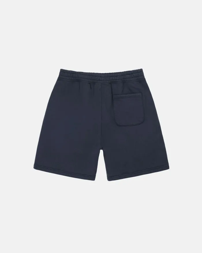 Sweats Men Stussy OVERDYED STOCK LOGO SWEAT SHORT Navy Sweats Men Stussy OVERDYED STOCK LOGO SWEAT SHORT Navy