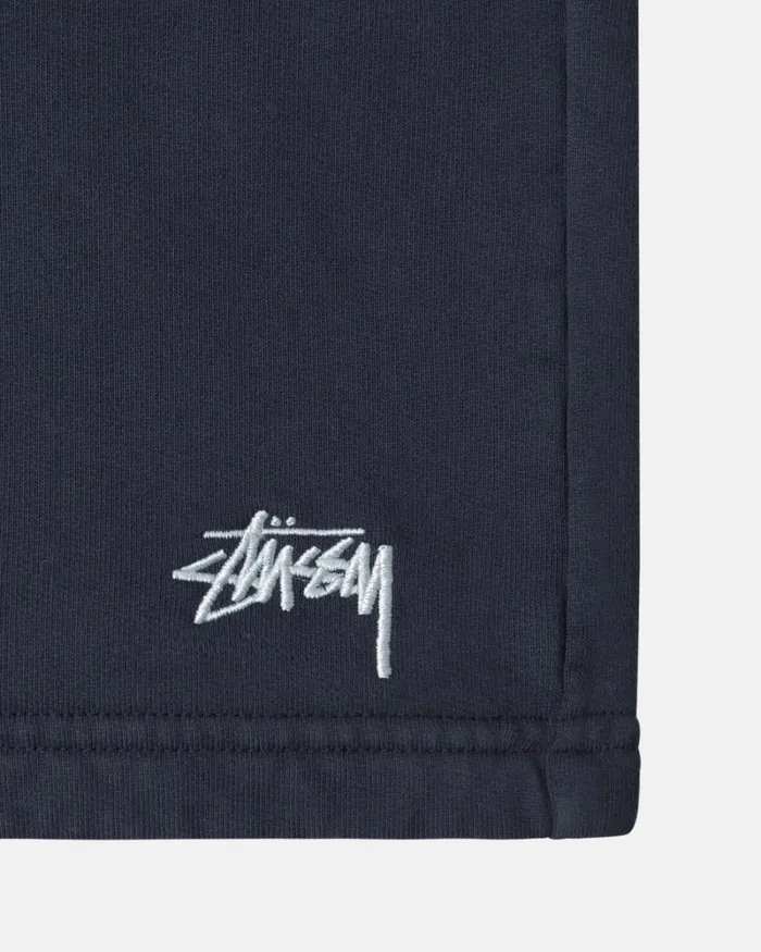 Sweats Men Stussy OVERDYED STOCK LOGO SWEAT SHORT Navy Sweats Men Stussy OVERDYED STOCK LOGO SWEAT SHORT Navy