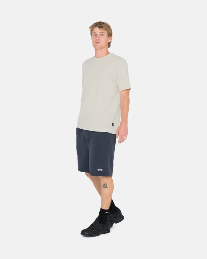 Sweats Men Stussy OVERDYED STOCK LOGO SWEAT SHORT Navy Sweats Men Stussy OVERDYED STOCK LOGO SWEAT SHORT Navy