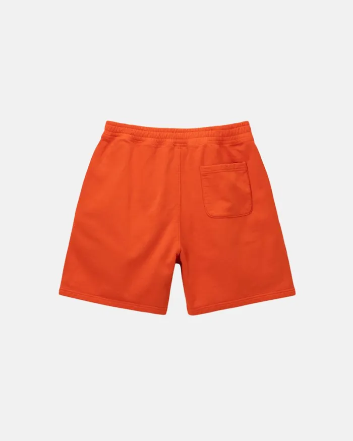 Sweats Men Stussy OVERDYED STOCK LOGO SWEAT SHORT Orange Sweats Men Stussy OVERDYED STOCK LOGO SWEAT SHORT Orange