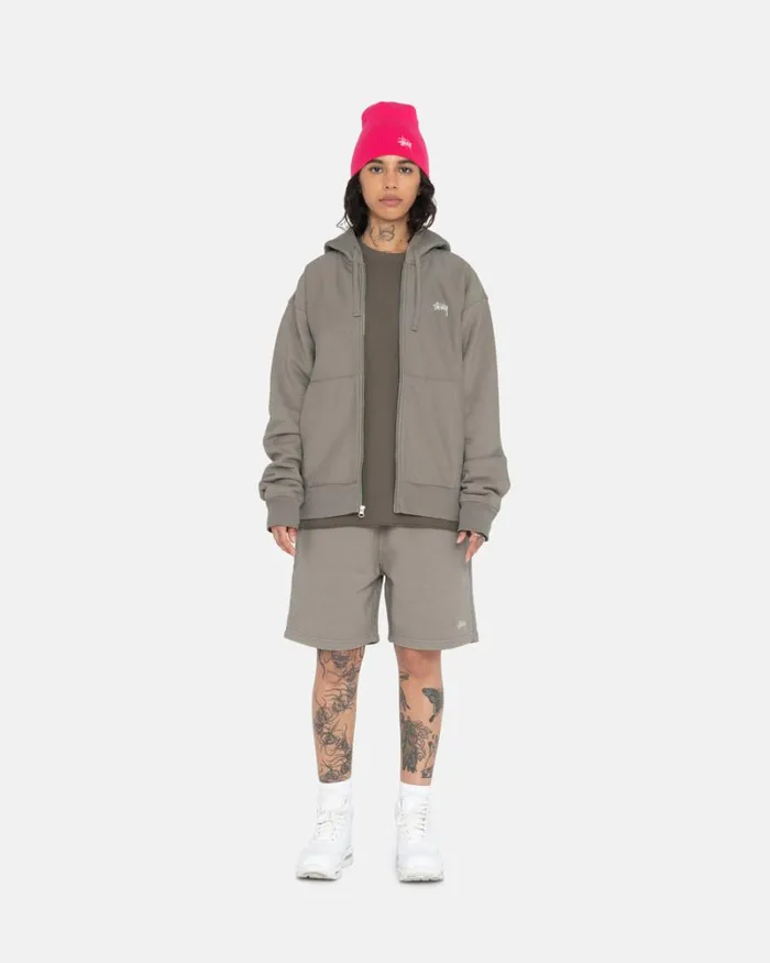 Sweats Men Stussy OVERDYED STOCK LOGO SWEAT SHORT Sand Sweats Men Stussy OVERDYED STOCK LOGO SWEAT SHORT Sand