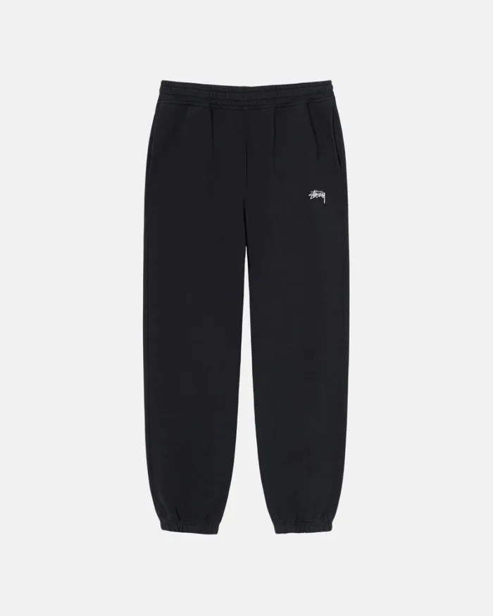 Sweats Men Stussy OVERDYED STOCK LOGO SWEATPANT Black