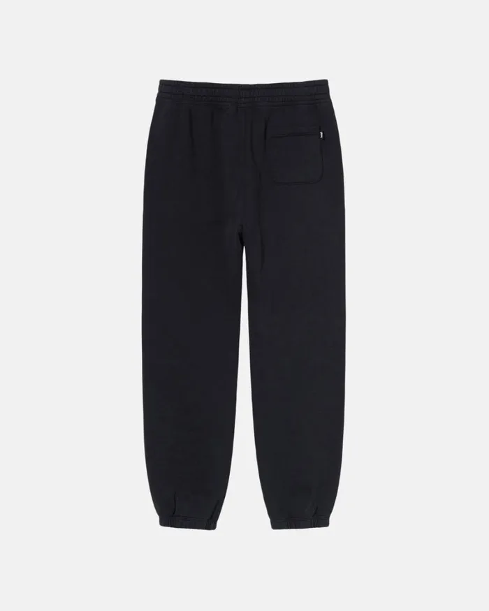 Sweats Men Stussy OVERDYED STOCK LOGO SWEATPANT Black Sweats Men Stussy OVERDYED STOCK LOGO SWEATPANT Black